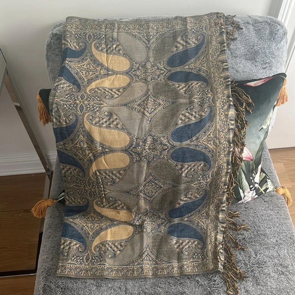 Oversized paisley scarf